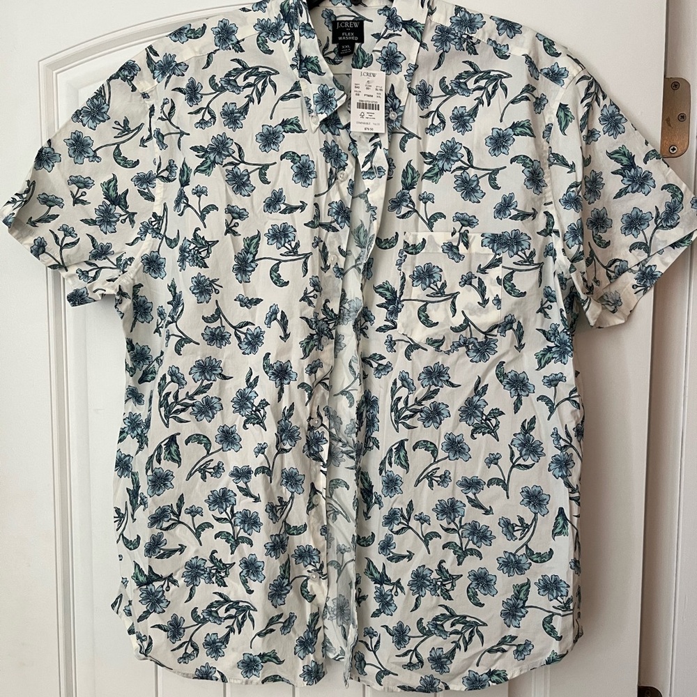 J. Crew Blue Floral Men's Casual Shirt